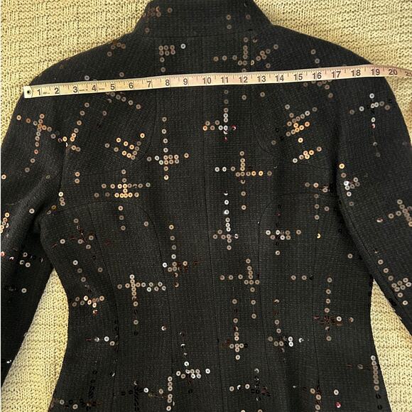 NWT Chanel Black Sequin Blazer Jacket Skirt Suit Set FR 42 US 10 02A MSRP $4340 - Picture 9 of 16